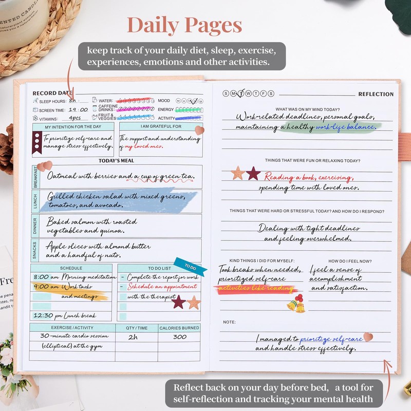 5 MINUTES A DAY Mental Health Journal, Anxiety & Guided