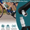 1 Pair Chrome-Molybdenum Steel Bicycle Pedal Extender, Extended Pedal Spacer