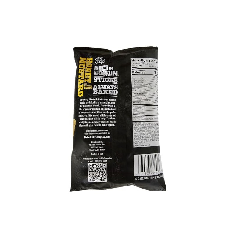 Baked in Brooklyn Honey Mustard Breadsticks with Sesame Seeds -