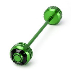 Modeer Front Axle Fork Wheel for Ninja 650 636 H2 H2R ZX6R ZX10R ZX14R Z 650 750 850 900 900RS 1000 1000SX Motorcycle Fall Protection Crash Pad Accessories (Green-2)