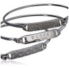 Guess 3 Piece Tension ID Silver Bangle Bracelet