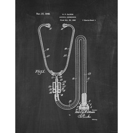 Stethoscope Patent Print Chalkboard (24" x 30") M12470