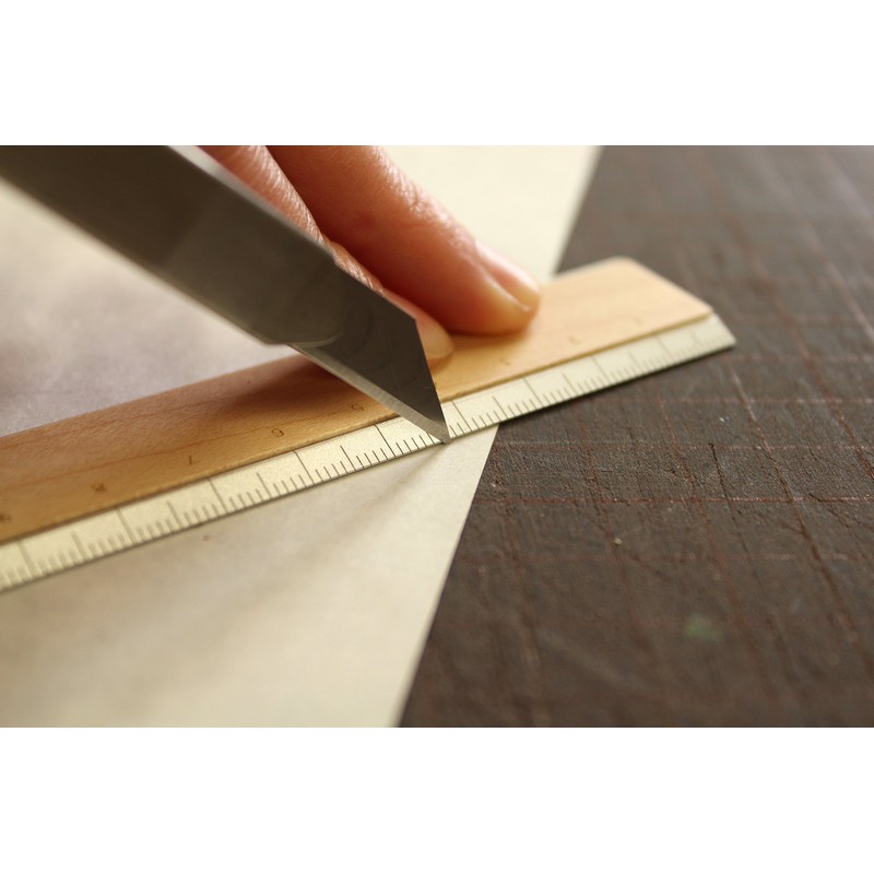 RULER Walnut Ruler with Inorganic Aluminum with Inorganic Wood
