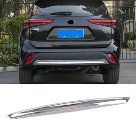 KELEIMAI Car Accessories Fit for Toyota Highlander 2020 2021 2022 2023 2024 2025 Rear Bumper Trunk Lid Moulding Guard Cover Trim (Glossy Chrome Style) ABS 1 PC