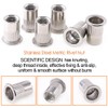 Keadic 50Pcs 304 Stainless Steel Metric Rivet Nut Flat Head