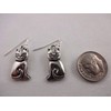 Hope Collection Cat Lover's Earrings Dangle Silver Base Metal Nickel