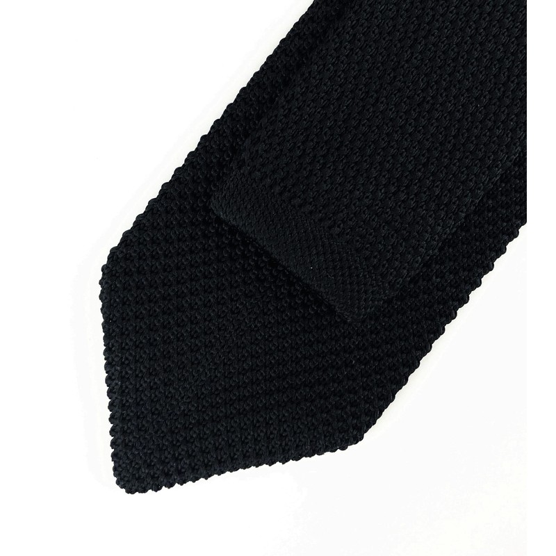 Rossika Men Classic Light Blue Textured Knit Woven Silk Tie