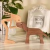 Wooden Sculpture Ornaments, Family Puppy Wood Carving Ornaments, Dog Figures