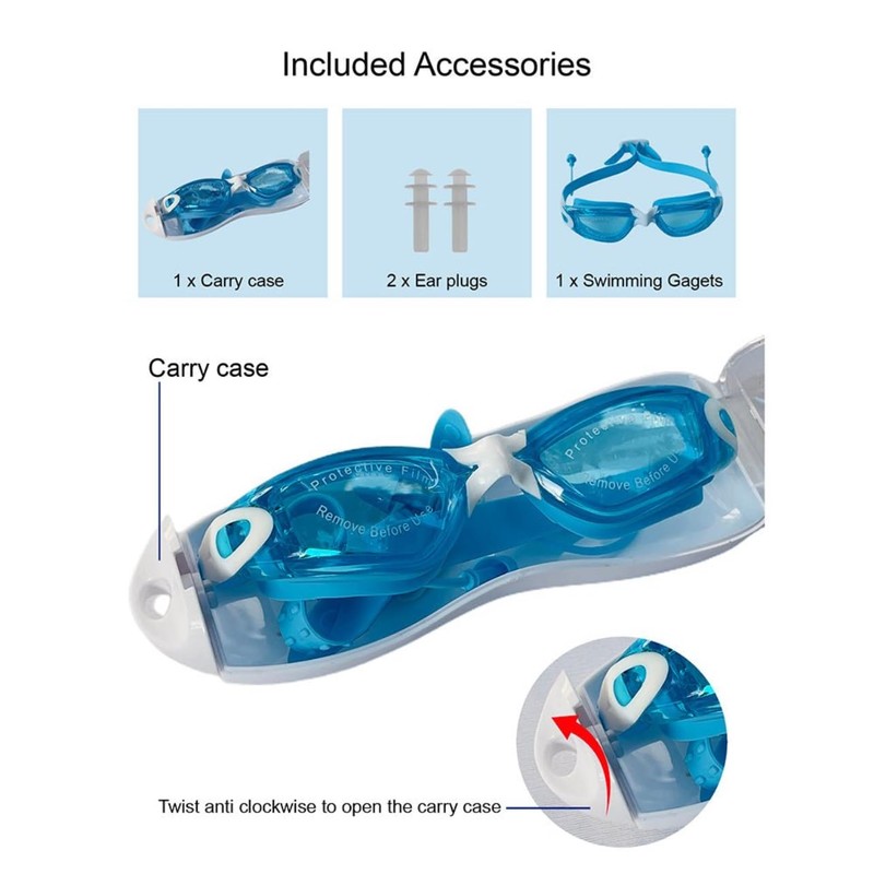 Bells Box Kids Teens Swimming Goggle - UV Protection Anti