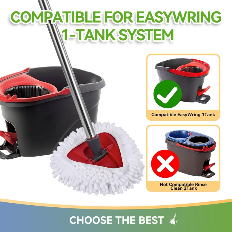 3 Pack White Reusable Microfiber Mop Pads Compatible with O-Cedar