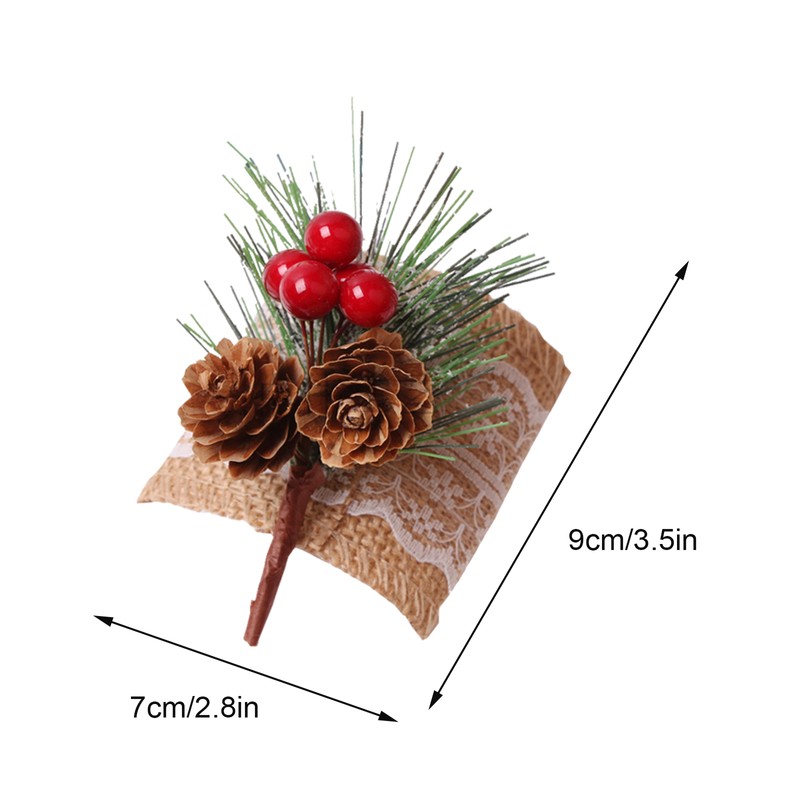 Pinecone Napkin Rings Sweet Reusable Christmas Napkin Holders Table Decor