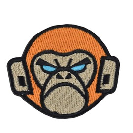 Great Originality Morale Patch Full Embroidery Military Patch for Caps,Bags,Backpacks,Clothes,Tactical Vest,Military Uniforms (Monkey Orange)
