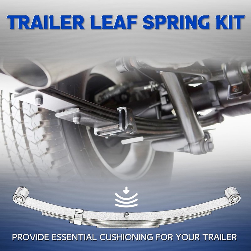 Lonffery 3500lb Tandem Trailer Leaf Spring Kit with 5-1/2" U-Bolts