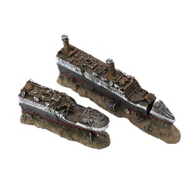 Titanic Lost Wrecked Boat Ship Aquarium Decoration Ornament wreck ornaments