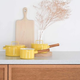 365methods YY-16S.Y Saucepan, Enamel, 6.3 inches (16 cm), Induction Compatible, Yellow