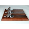WoodEffex Bottle Opener Magnetic Cap Catcher - Handmade Walnut w/Brushed