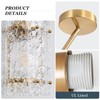 RUIBOOXIN Gold Glass Pendant Lights Kitchen Island, Water Ripple Round