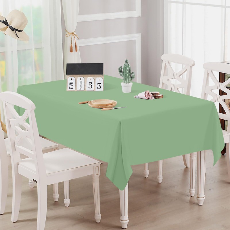 FALIZIFU 2 Pack Sage Green Plastic Tablecloth Disposable Table Covers