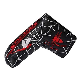 Putter Cover Headcover Fits Scotty Cameron Odyssey Magnetic Closure Pin Spider Embroidery Black Red White (Black)