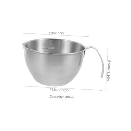 GRIRIW Stainless Steel Mixing Bowl with Handle for Food Prep and Salad Mixing Easy to Clean Kitchen Bowl for Cooking and Baking and Practical Design