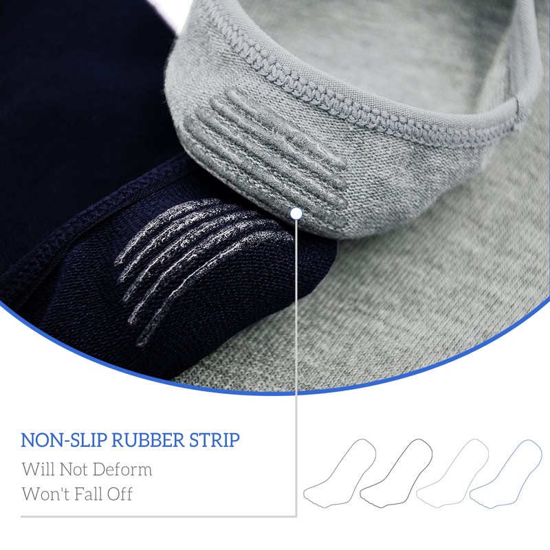 Hellomamma - Calcetines invisibles con puntera para hombre, Multicolor 4