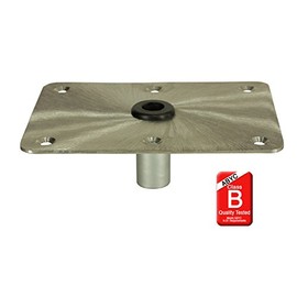 Springfield 1620004 Standard Rectangular Seat Base for Kingpin Post - 6" x 8", Satin Finish