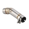 Motorcycle Exhaust Intermediate Pipe, Stainless Steel Intermediate Exhaust Connector, Suitable