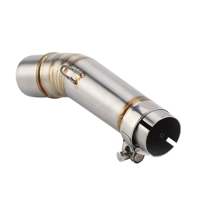 Motorcycle Exhaust Intermediate Pipe, Stainless Steel Intermediate Exhaust Connector, Suitable
