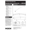 Moen CSR2160OWB 54 to 72-Inch Adjustable Length Fixed Mount Single