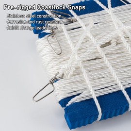 Dr.Fish 100/295ft Trotline Fishing Set up 20/60 Hooks Twine Pre-Rigged Snaps Leader for Traditional Dropline Catfishing Gear Kit Catfish Rig Catfishing Tackle