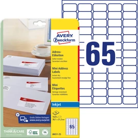 Avery Zweckform J8651-25 Mini Labels, 38 x 1 x 21.2 mm, 25 Sheets