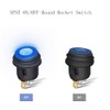 Riloer 3-Pin Round Waterproof On/Off Waterproof Rocker Switch, 12V 20