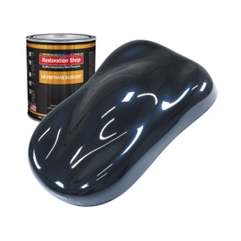 Restoration Shop - Dark Midnight Blue Pearl Urethane Basecoat Auto Paint - Quart Paint Color Only - Professional High Gloss Automotive, Car, Truck Refinish Coating
