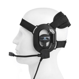 NECARL Bowman IV Overhead Tactical Headset with boom Mic Transparent Acoustic Tube, Airsoft Tactical Headphone Earmuffs, Compatible with Civilian Wiring 7.0 PTT