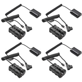 D-Tap to Dual-sided NP-F550 Dummy Battery + Type-C to DMW-DCC17 Dummy Battery Coiled Cable DC Coupler Accessory for Panasonic DC-S5 S5K GH5M2 GH6 Camera/ Monitors/ LED Video Light/ Microphone/ Wireless Transmitter Receiver