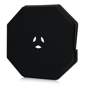 BOUYAO Black Plastic Vinyl Siding Mounting Block with Built-in Electrical Box, 6.63 Inches Diameter, 4 Inches Thickness, Residential Grade
