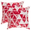 TreeWool 2 Pack Cushion Covers Ikat Triangle Geometric Accent in