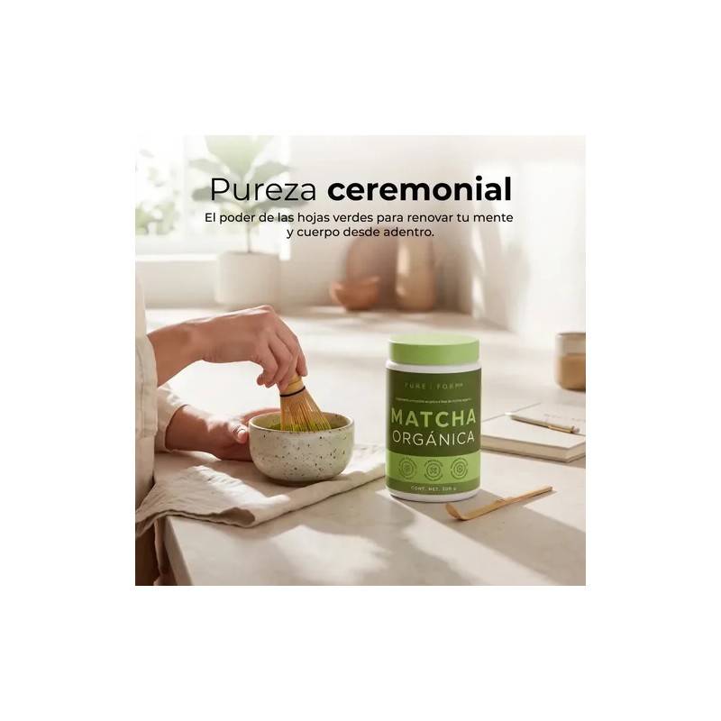 Pure Form Matcha Orgánica Te Verde En Polvo Ceremonial 300gr