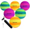 Get Out! Rubber Play Ball 6-Pack & Inflator, 8.5in –
