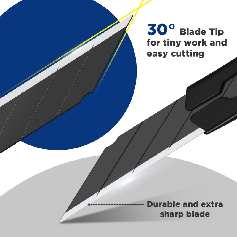 WORKPRO Premium Utility Knife Retractable Snap-off Blade, Heavy Duty Aluminum