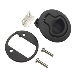 Slam Latch Hatch Round Pull Latch (OWACH AL-958-4) for Boat Deck RV Cabinet Door Drawers Replace Southco M1 Push-to-Close (Black, 3/4" Door, Non-Locking)