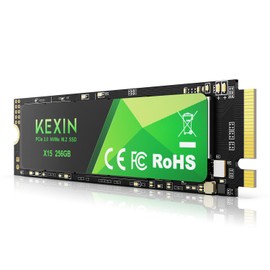KEXIN SSD M.2 NVMe Internal SSD 256GB M.2 2280, PCIe Gen 3.0, up to 2800 MB/s Read, 2300 MB/s Write, Internal Solid State Drive Compatible with Laptop,PC,Gaming Black,256GB