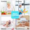 5 Stück Exquisite wasserdichte Duschhaube für Damen, Elastische und Wiederverwendbare