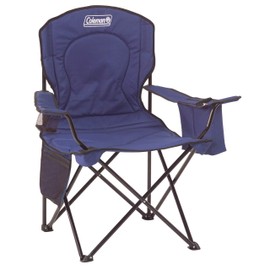 Coleman Coleman Portable Camping Quad Chair with 4-Can Cooler, Cushioned Seat & Back with Side Pockets & Cup Holder, Carry Bag Included