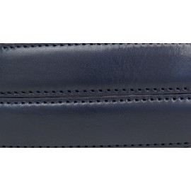 Children's Belt Made of Full Cowhide Leather 2.5 cm Leather Belt for Girls 25 mm Narrow Belt in Dress Skirt 25 mm, Navy, Silver