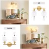 Shenmoyl Bathroom Light Fixtures, 2-Light Brass Vanity Wall Light Over