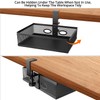 QWORK® Under Desk Storage Under Desk Organizer 360° Rotating Clamp