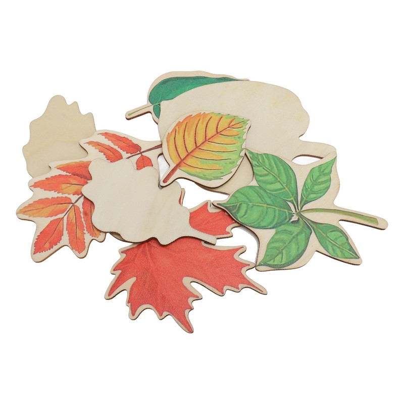 Wooden Leaf Shaped Puzzle Children Party Funny Jigsaw Puzzles Educational