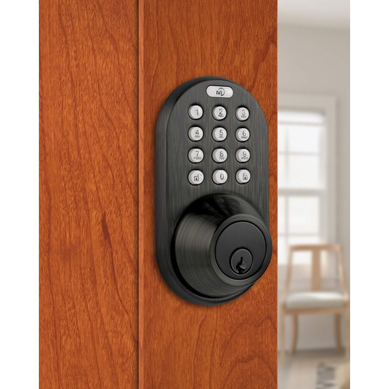 MiLocks TF-02OB Digital Deadbolt Door Lock with Electronic Keypad for