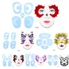 Akozon 6 Styles/Set Face Painting Stencil Reusable Tattoo Cosmetic Painting